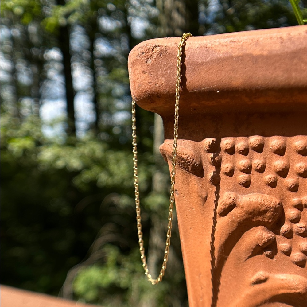 14K YG Fancy Link Gold Necklace